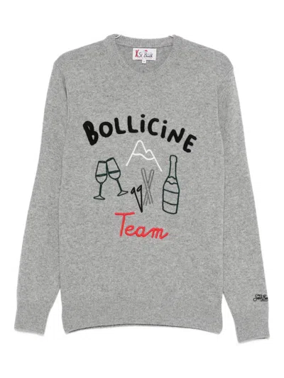 Mc2 Saint Barth Heron Crew-neck Sweater In Gray