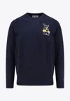 Mc2 Saint Barth Crew Neck Light Sweater In Blue