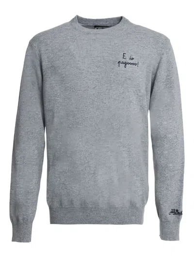 Mc2 Saint Barth Heron Embroidered Sweatshirt In Gray