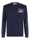 Mc2 Saint Barth Crew Neck Light Sweater In Blue