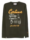 Mc2 Saint Barth Crew Neck Sweater With Ribbed Details And Embroidery In Green