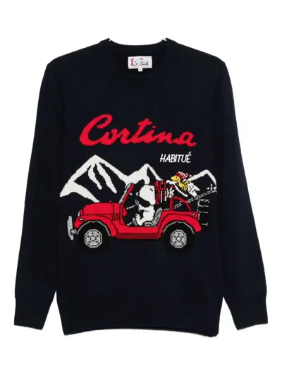 Mc2 Saint Barth Heron Jumper In Blue
