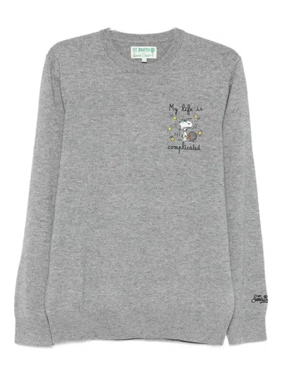Mc2 Saint Barth 'heron Light Embry' Crew Neck Sweater  In Gray