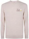 Mc2 Saint Barth Heron Embroidered Sweater In Neutral