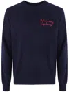 Mc2 Saint Barth Light Embry Crew Neck Sweater In Blue