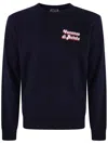 Mc2 Saint Barth Light Embry Crew Neck Pullover In Black