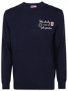 Mc2 Saint Barth Heron Embroidered Sweater In Blue