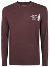 Mc2 Saint Barth "heron Light Embry" Pullover Clothing In Burgundy