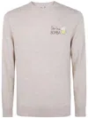 Mc2 Saint Barth Heron Embroidered Sweater In Neutral