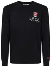 Mc2 Saint Barth Embroidered Long-sleeve Sweater In Black