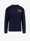 Mc2 Saint Barth Heron Light Embry Wool Blend Sweater In Blue