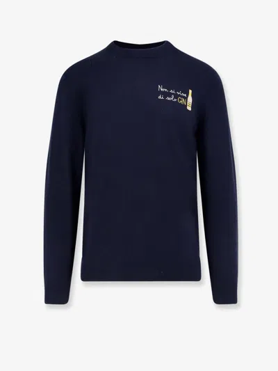 Mc2 Saint Barth Heron Light Embry Wool Blend Sweater In Blue