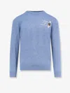 Mc2 Saint Barth Heron Light Embry Wool Blend Sweater In Blue