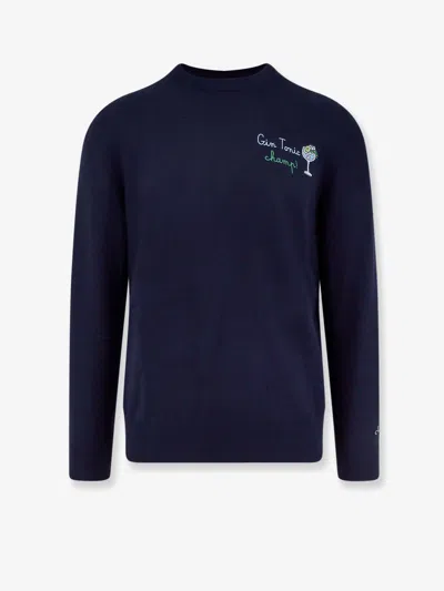 Mc2 Saint Barth Heron Light Embry Wool Blend Sweater In Blue