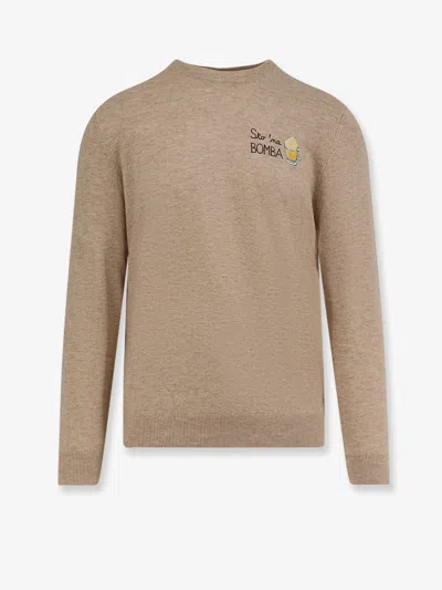 Mc2 Saint Barth Heron Light Embry Wool Blend Sweater In Brown