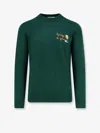 Mc2 Saint Barth Heron Light Embry Wool Blend Sweater In Green