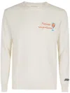 Mc2 Saint Barth Crew Neck Light Sweater In White