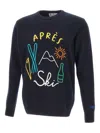 Mc2 Saint Barth Heron Logo-embroidery Sweater In Blue