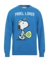 Mc2 Saint Barth Heron Man Sweater Blue Size Xl Wool, Viscose, Cashmere, Polyamide