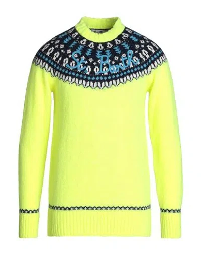 Mc2 Saint Barth Heron Nordic Soft Man Sweater Yellow Size L Acrylic, Polyamide, Alpaca Wool