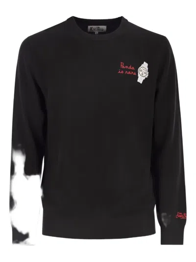 Mc2 Saint Barth Heron Sweater In Black