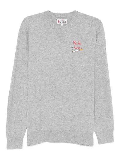 Mc2 Saint Barth Heron Sweater In Gray