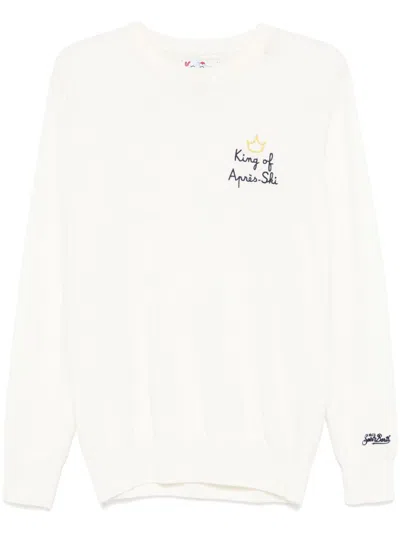 Mc2 Saint Barth Heron Sweater In White