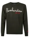 Mc2 Saint Barth Crew Neck Long Sleeve Sweatshirt Heron In Black