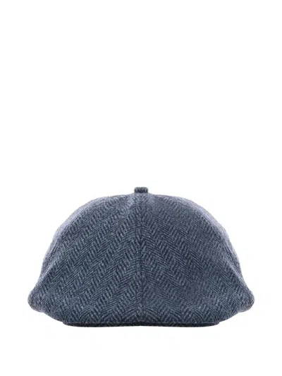 Mc2 Saint Barth Herringbone Newsboy Hat