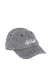 Mc2 Saint Barth Herringbone-pattern Baseball Cap In Gray