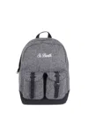 Mc2 Saint Barth Herringbone-pattern Buckle-detail Backpack In Gray