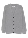 Mc2 Saint Barth Herrison Ribbed Cardigan In Gray