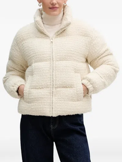 Mc2 Saint Barth High-neck Jacket In Neutral