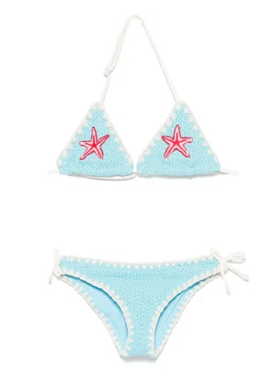Mc2 Saint Barth Kids' Holly Bikini In Blue