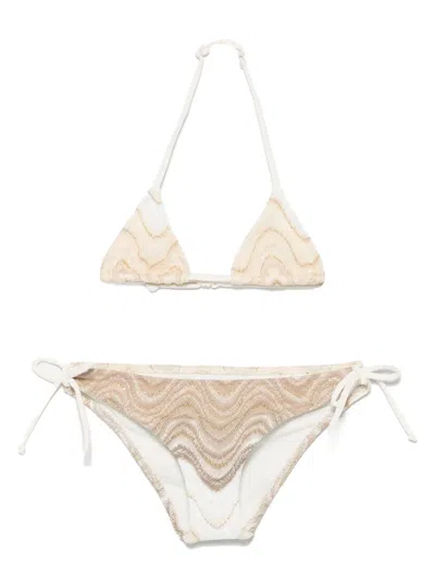 Mc2 Saint Barth Kids' Holly Bikini In Neutrals