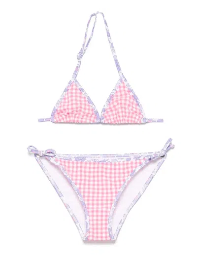 Mc2 Saint Barth Kids' Holly Bikini Set In Pink