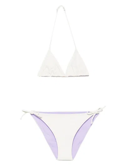Mc2 Saint Barth Kids' Holly Bikini Set In White