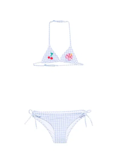 Mc2 Saint Barth Kids' Holly Cherry Floral Bikini In Multi