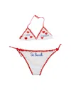 Mc2 Saint Barth Holly Heart Bikini In Bianco