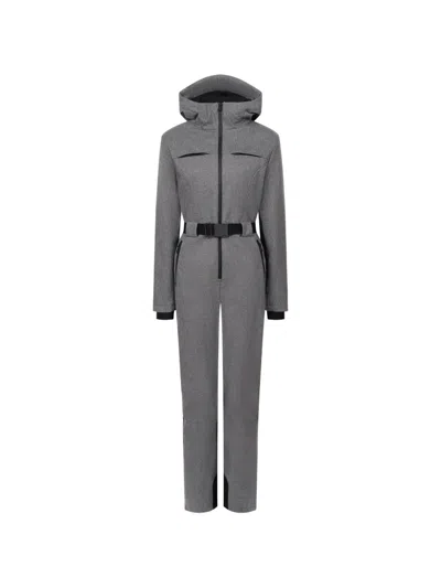 Mc2 Saint Barth Hooded Belted Jumpsuit In Gray