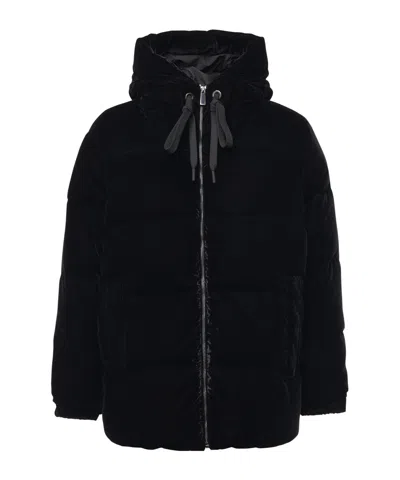 Mc2 Saint Barth Hooded Cotton Suit In Black