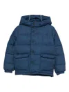 Mc2 Saint Barth Hooded Padded Jacket In Blue
