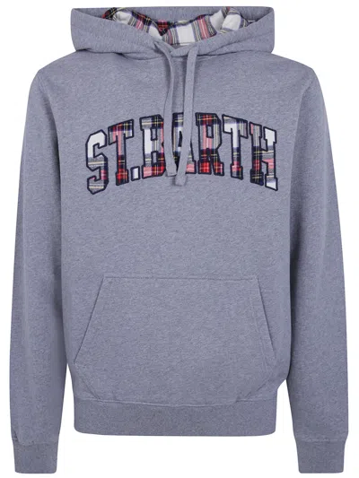 Mc2 Saint Barth Hooded Sweatshirt "tribeca" In Gray