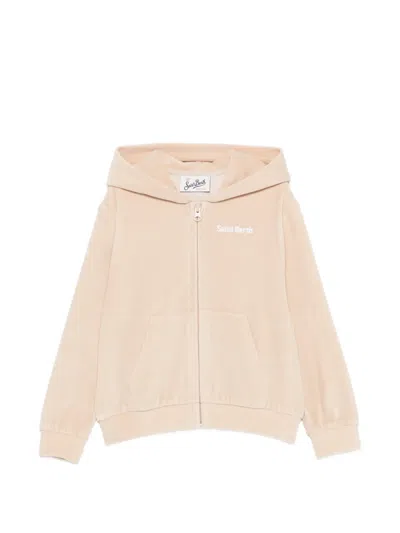 Mc2 Saint Barth Kids' Hooded Zip Jacket In Neutral