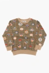 Mc2 Saint Barth Houndsthooth Crew-neck Sweatshirt With All-over Prints