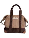 Mc2 Saint Barth Houndstooth-pattern Duffle Bag In Brown