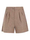 Mc2 Saint Barth Houndstooth-pattern Shorts In Brown