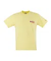 Mc2 Saint Barth T-shirt With Print On Chest And Back In Yellow
