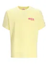 Mc2 Saint Barth T-shirt With Print On Chest And Back In Yellow