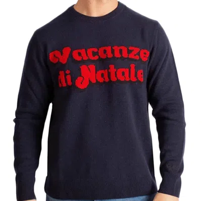 Mc2 Saint Barth Iconic Print Crew Neck Sweatshirt In Blue